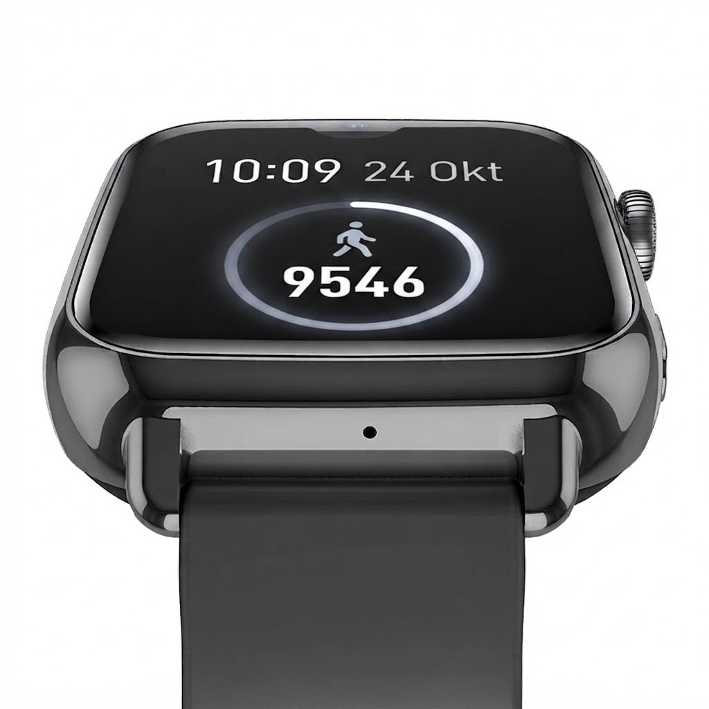 SmartKiddy Pro GPS horloge zwart met tijd en stappenteller